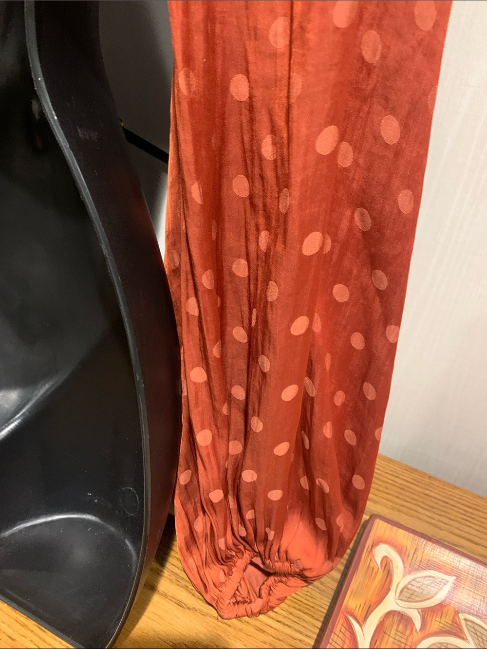 By Together Rust Polka Dot Tie-Front Crop Top - Picture 9 of 11